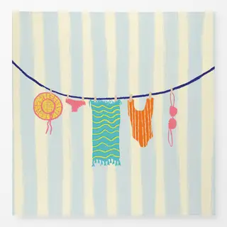 Tischdecke Strandtag gestreift