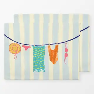 Tischset Strandtag gestreift