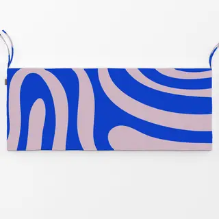 Bankauflage Swirl Blau