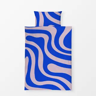 Bettwäsche Swirl Blau