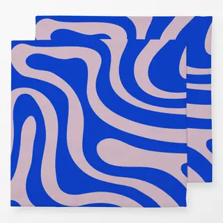 Servietten Swirl Blau