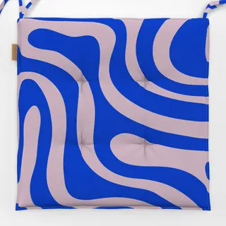Sitzkissen Swirl Blau