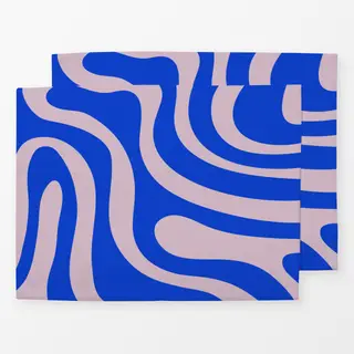 Tischset Swirl Blau