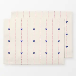 Tischset Streifen mit Herzen