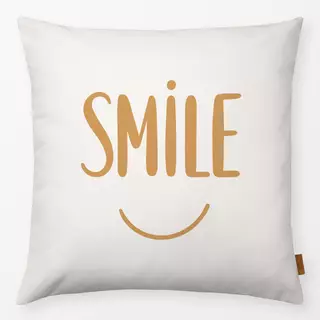 Kissen Smile beige senfgelb