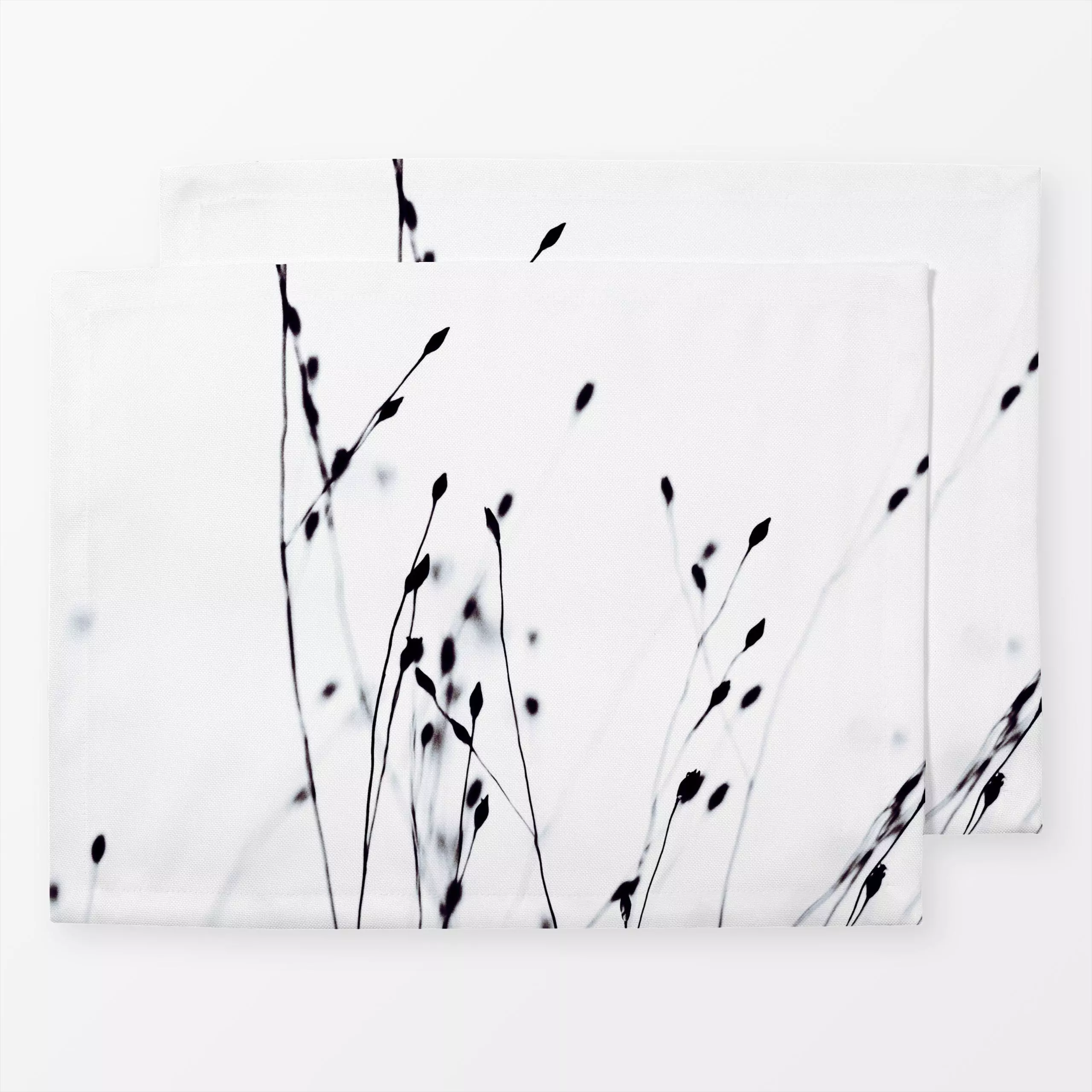 Tischset Schwarze Gräser, Blumen, von Monika Strigel