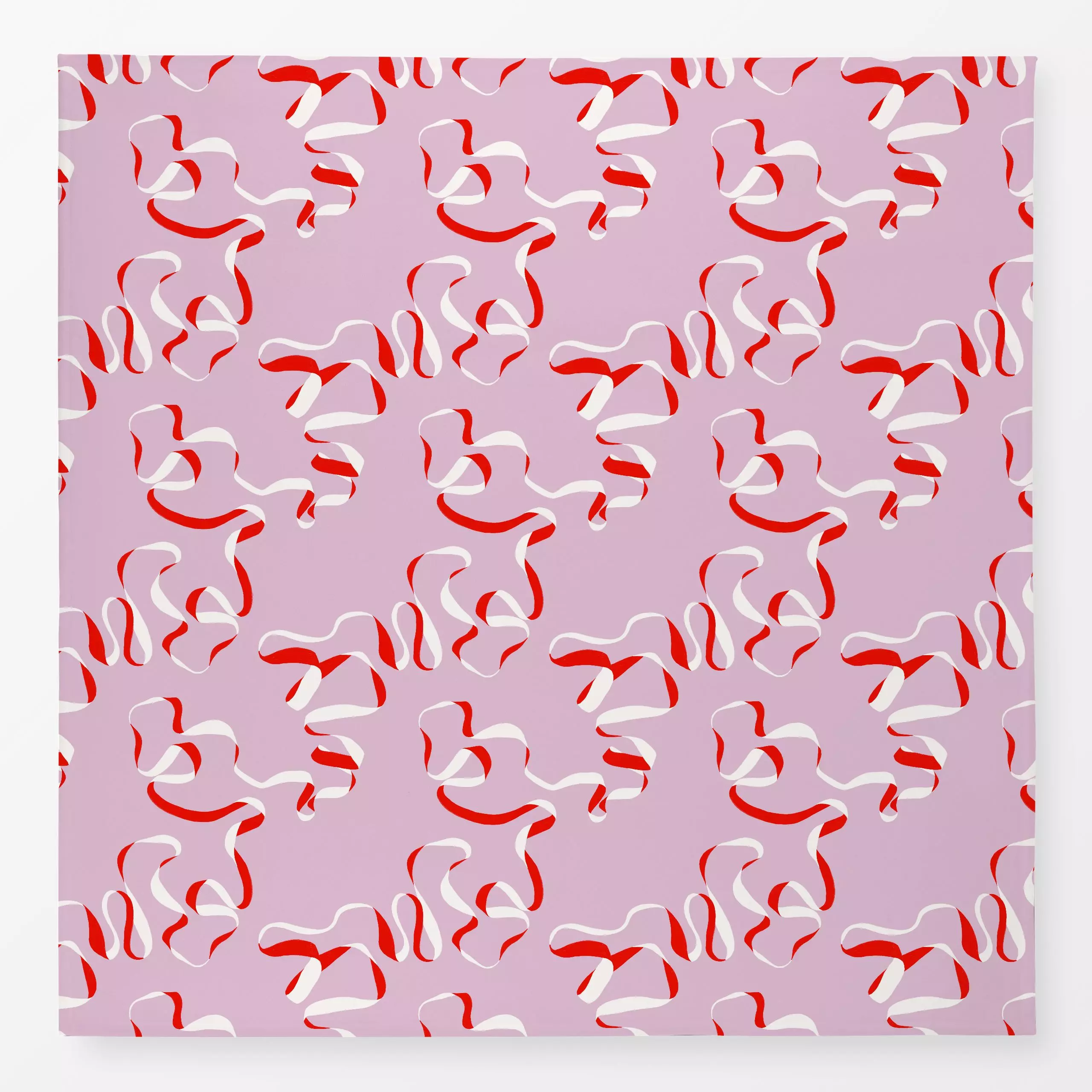 Tischdecke Ribbon Pattern Rosa - Weihnachten, Symbole & Muster - von „Sophie Augustin Illustration"; Muster, Weihnachten, we...