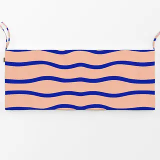 Bankauflage Coastal summer wellen blau