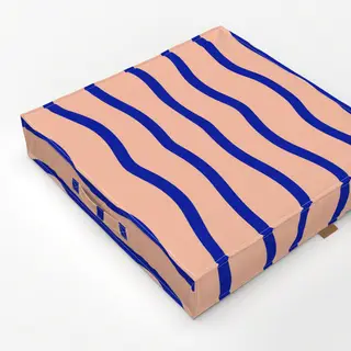 Bodenkissen Coastal summer wellen blau