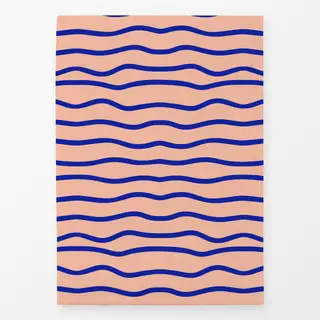 Geschirrtücher Coastal summer wellen blau