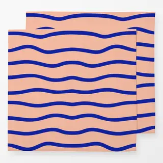 Servietten Coastal summer wellen blau