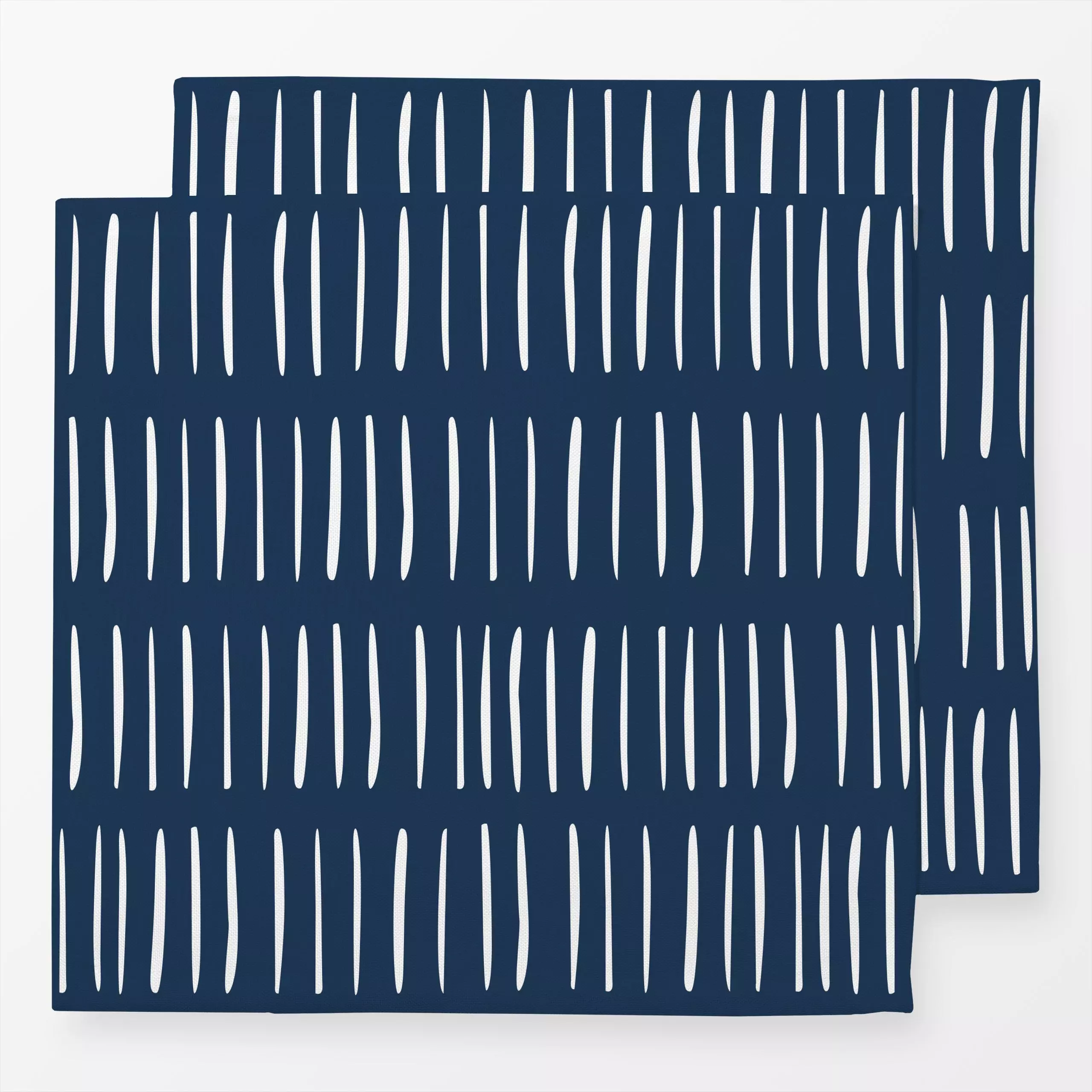 Servietten Strokes navy - Symbole & Muster - von „Katrin Graff"; minimal, linie, Streifen, Meer, Surfen, Sommer, maritim, na...