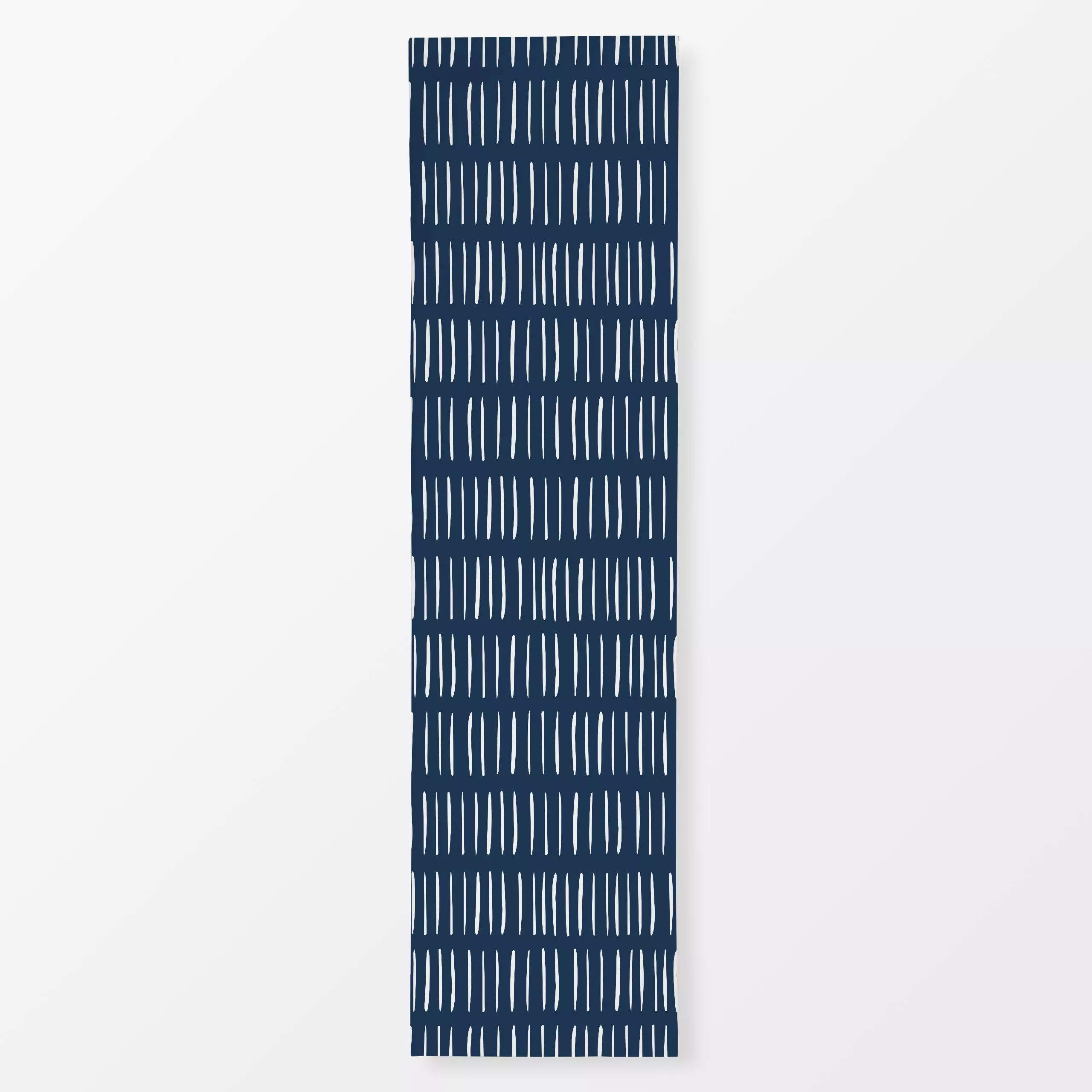 Tischläufer Strokes navy - Symbole & Muster - von „Katrin Graff"; minimal, linie, Streifen, Meer, Surfen, Sommer, maritim, n...