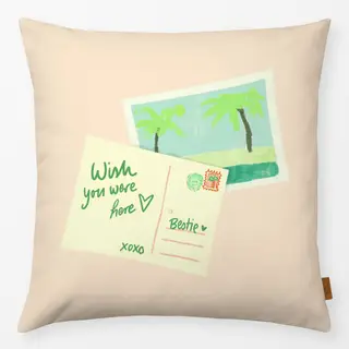 Kissen Wish you were here Postkarte