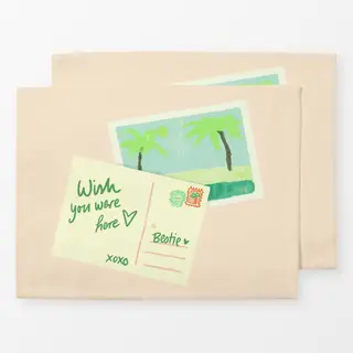 Tischset Wish you were here Postkarte