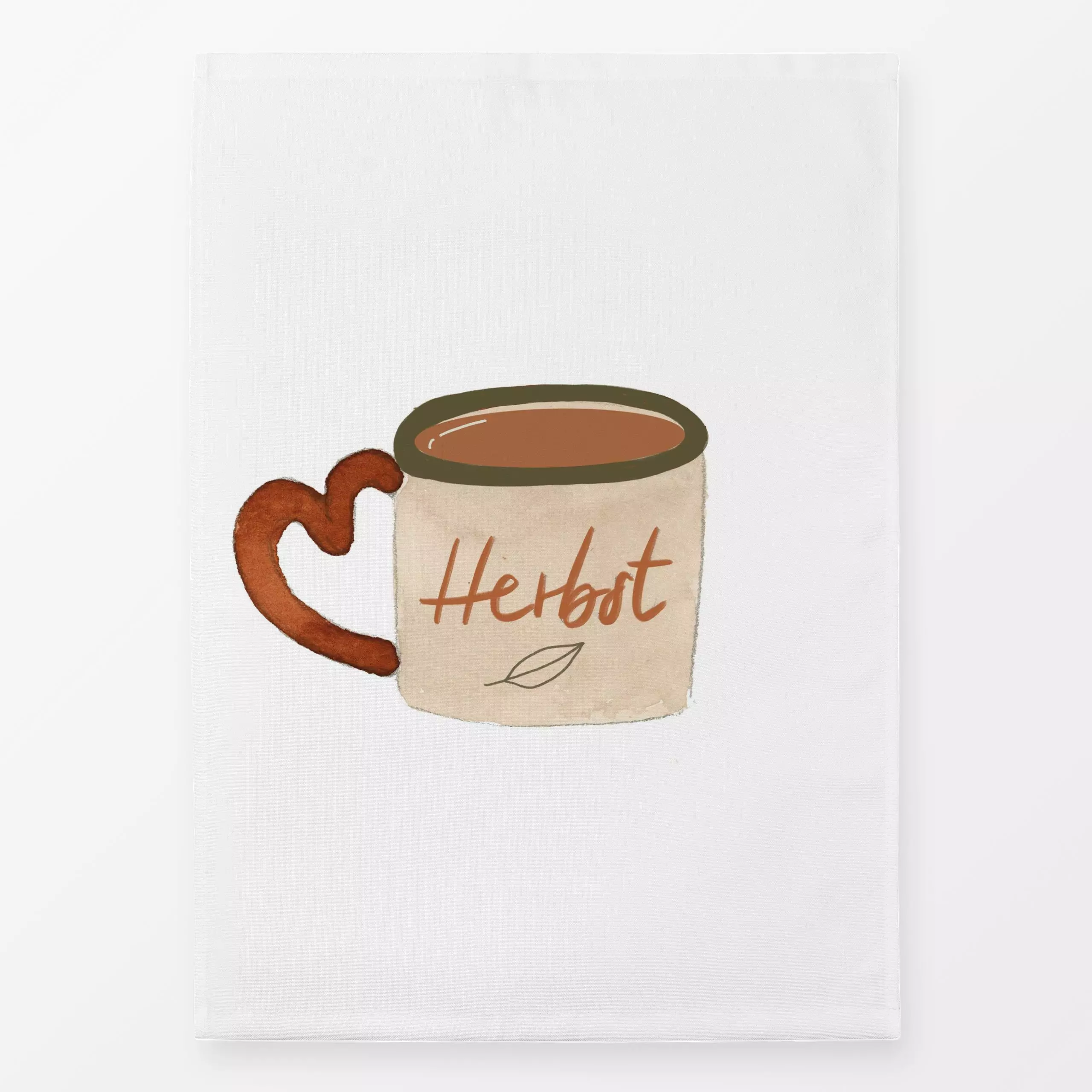 Geschirrtücher Cosy Autumn Tasse - Herbst, Küche, Essen & Trinken - von „Lena Yokota"; Herbst, Teetasse, Tasse, cosy, lenayo...