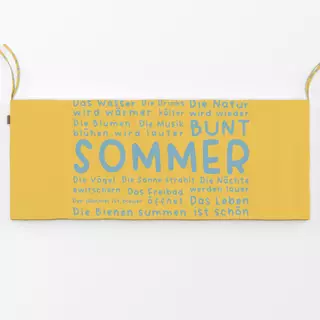 Bankauflage SOMMER VIBES - gelb blau