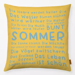 Kissen SOMMER VIBES - gelb blau