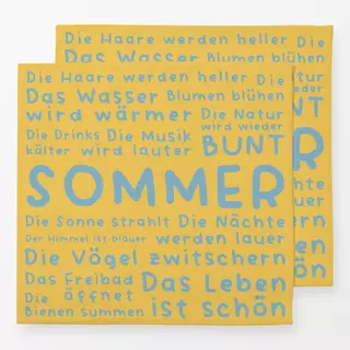 Servietten SOMMER VIBES - gelb blau
