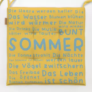 Sitzkissen SOMMER VIBES - gelb blau