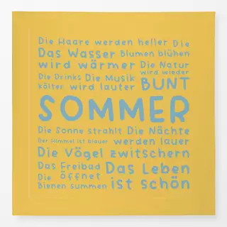 Tischdecke SOMMER VIBES - gelb blau