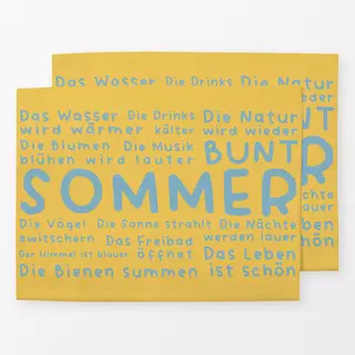 Tischset SOMMER VIBES - gelb blau