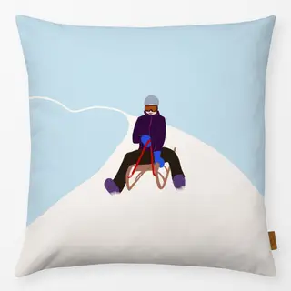 Kissen Schlitten fahren