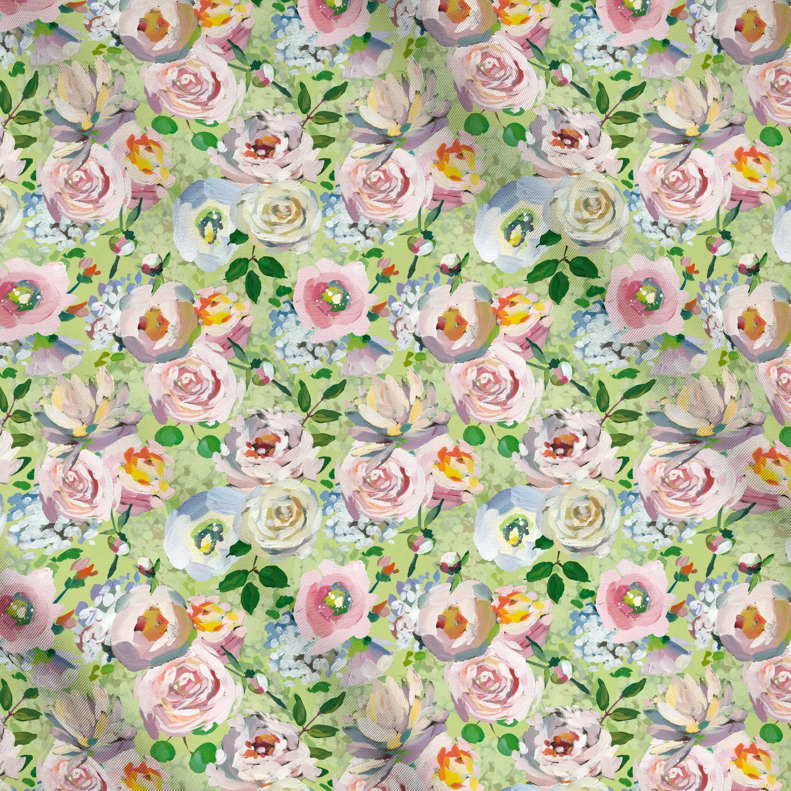 Meterware Monet Sommerblumen Wiese, Blumen, von Uta Naumann