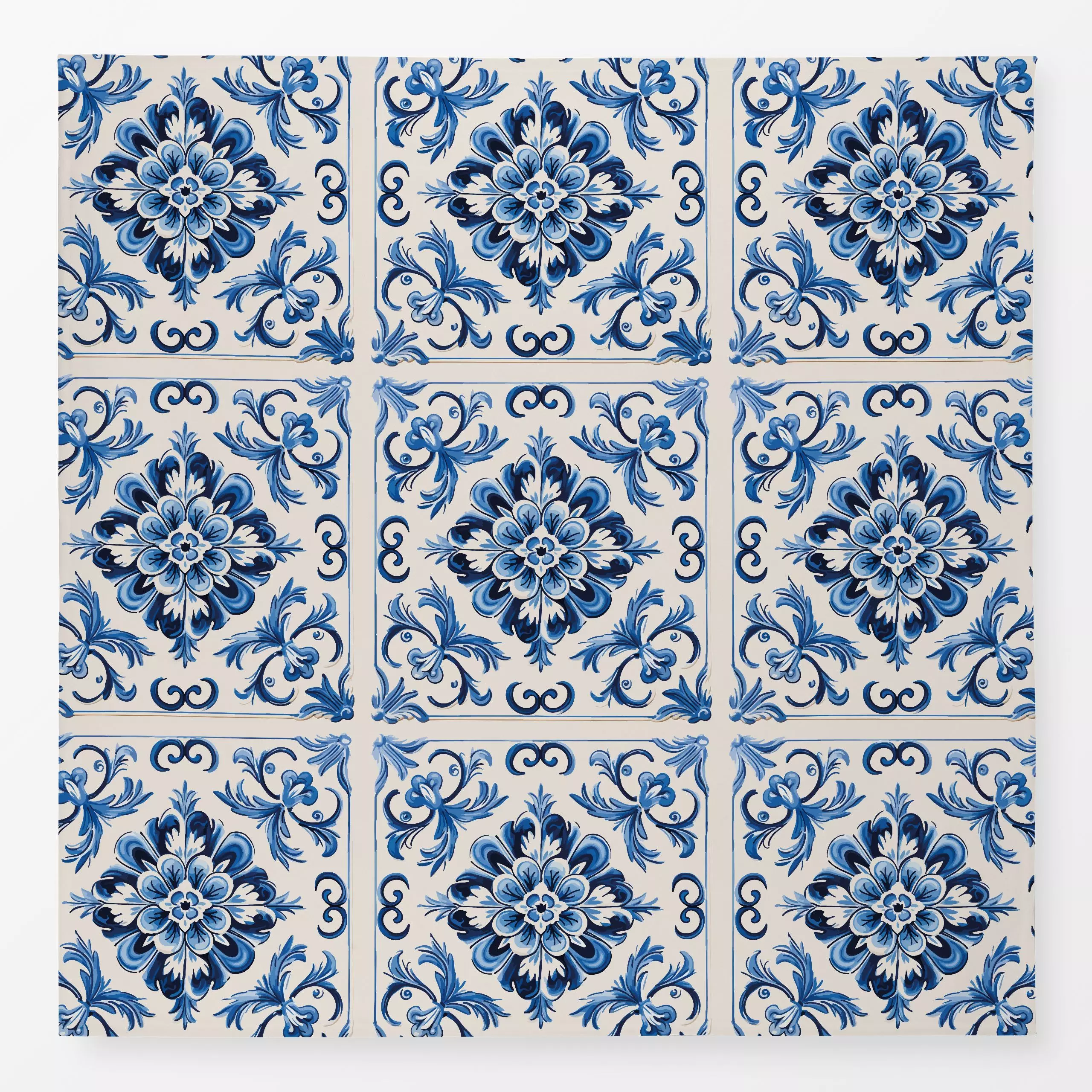 Tischdecke Floral Fliesen - Lisabon, Blumen, von Maria Eugênia Zanchet