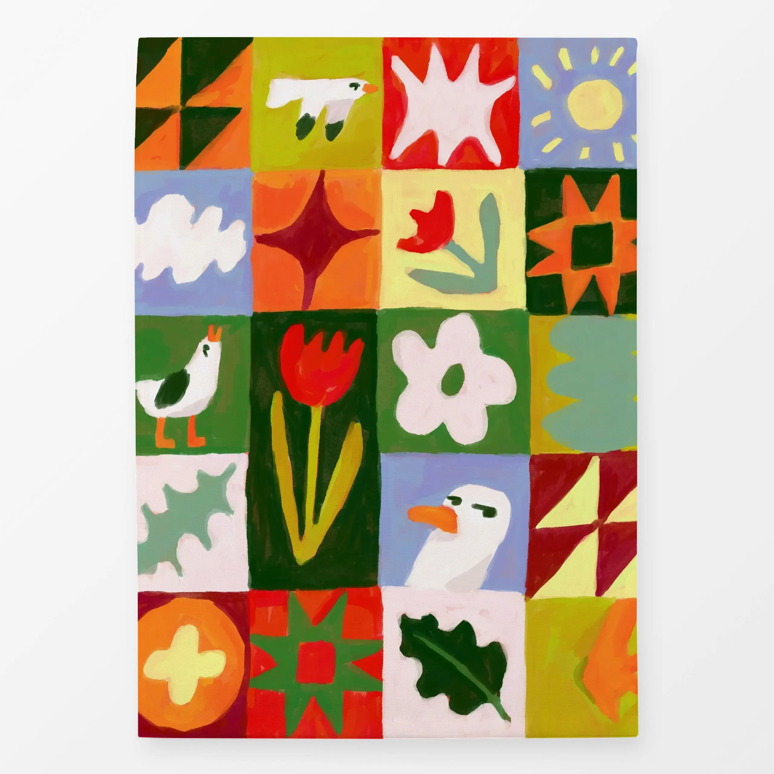 Geschirrtücher Seagull Quilt Patchwork - Blumen & Florales, Tiere, Symbole & Muster - von „By Anna Sienna"; Vogel, patchwork...
