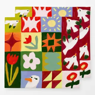 Servietten Seagull Quilt Patchwork