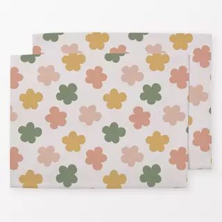 Tischset Green Yellow Pink Daisies