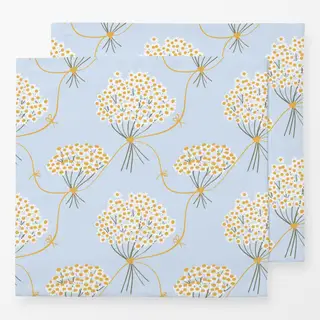 Servietten Blumenstrauss Hellblau Spring