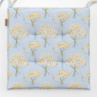 Sitzkissen Blumenstrauss Hellblau Spring