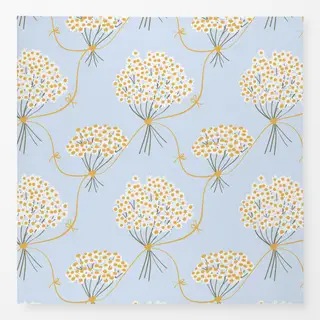 Tischdecke Blumenstrauss Hellblau Spring