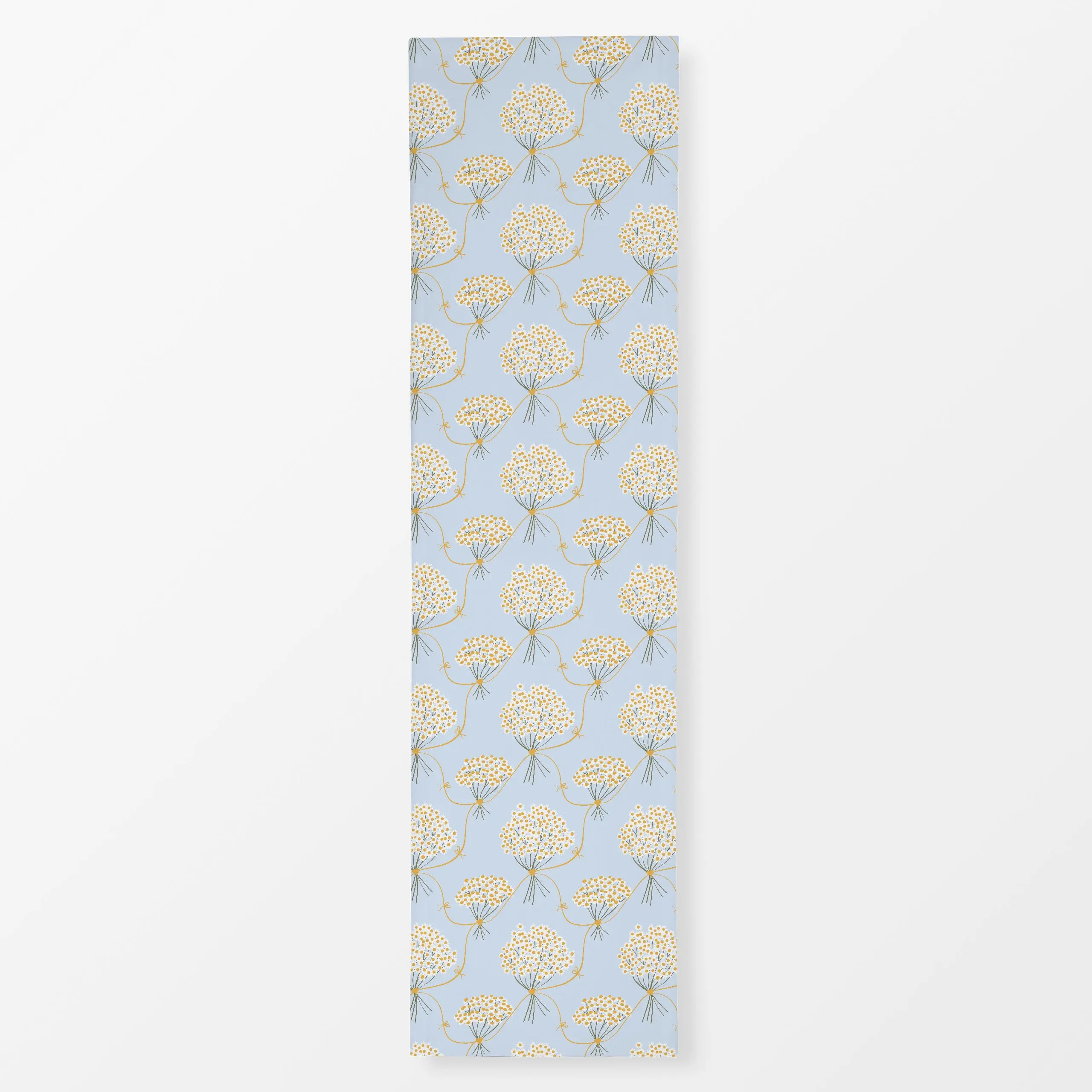 Tischläufer Blumenstrauss Hellblau Spring - Blumen & Florales, Frühling - von „Monika Strigel"; Herzen, niedlich, Ostern, Ma...