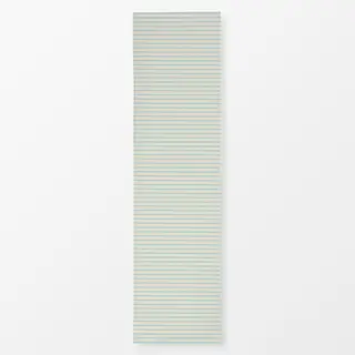 Tischläufer Streifenmuster creme blau