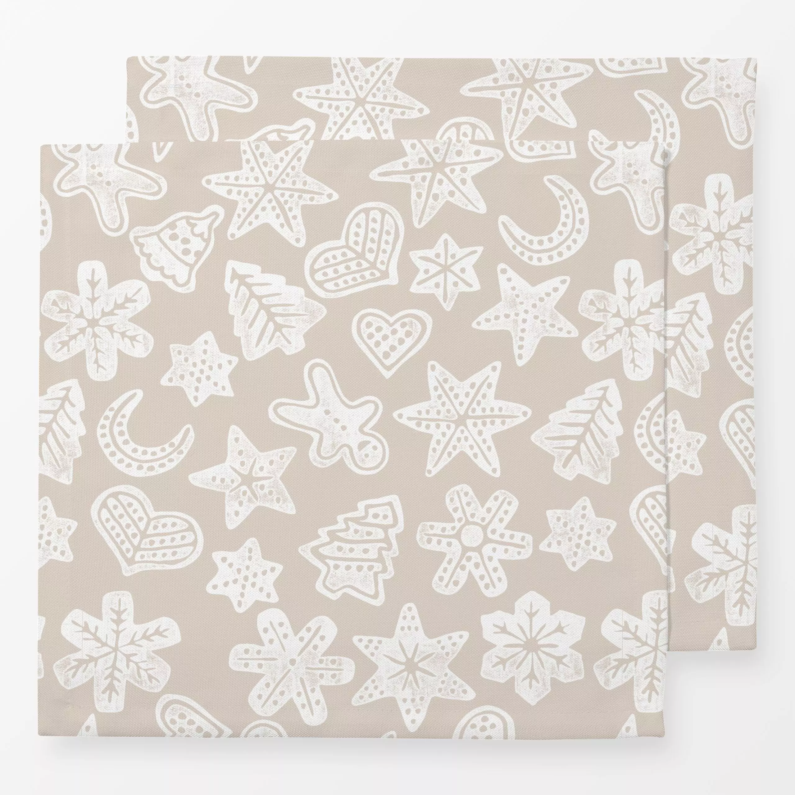 Servietten Christmas Cookies beige - Weihnachten, Winter, Küche, Essen & Trinken - von „Studio Kesse"; Bäume, Wald, Merry Ch...