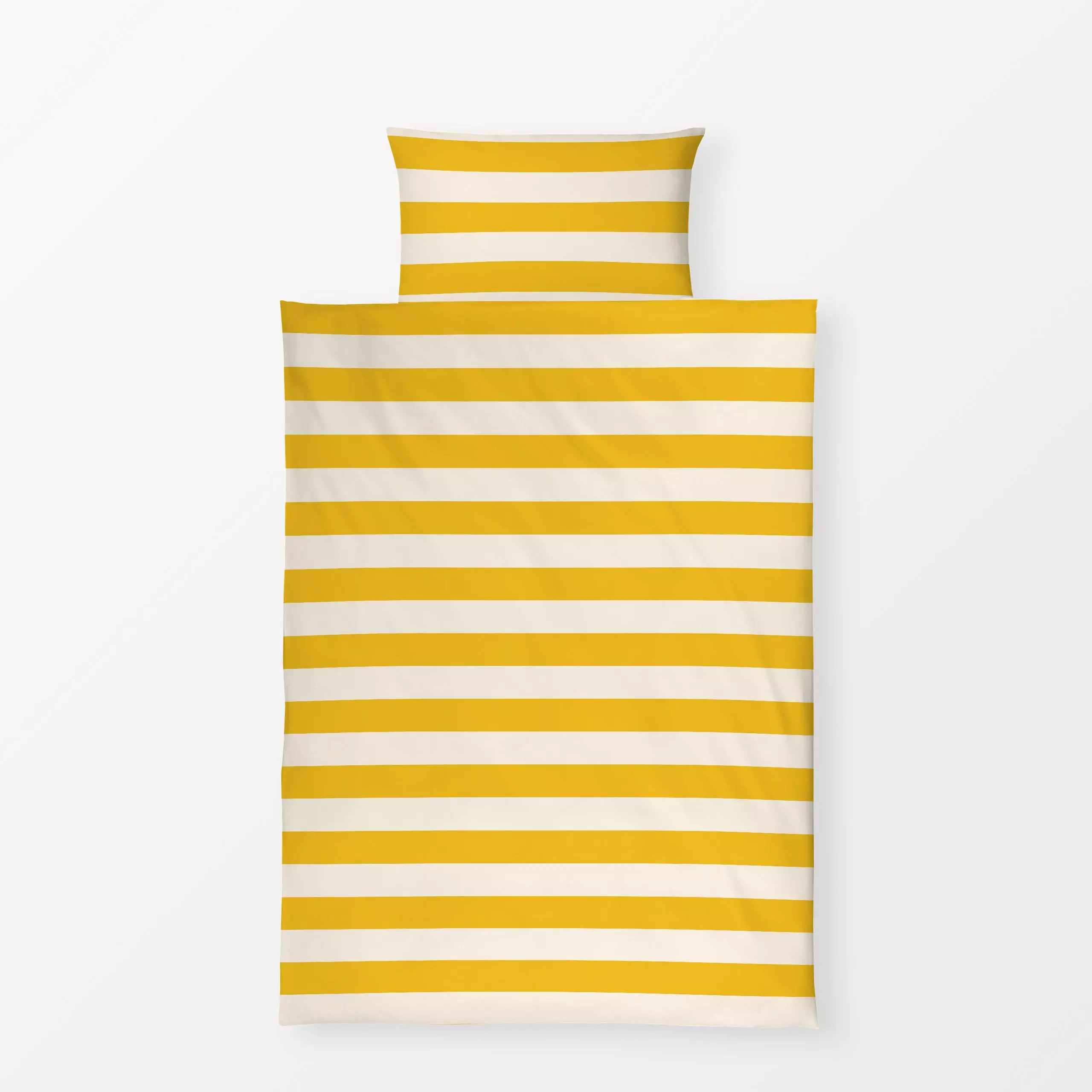 Bettwäsche Streifen Gelb & Beige - Symbole & Muster - von „Lisa Jasmin Bauer"; minimal, Linien, abstrakt, Streifen, minimali...