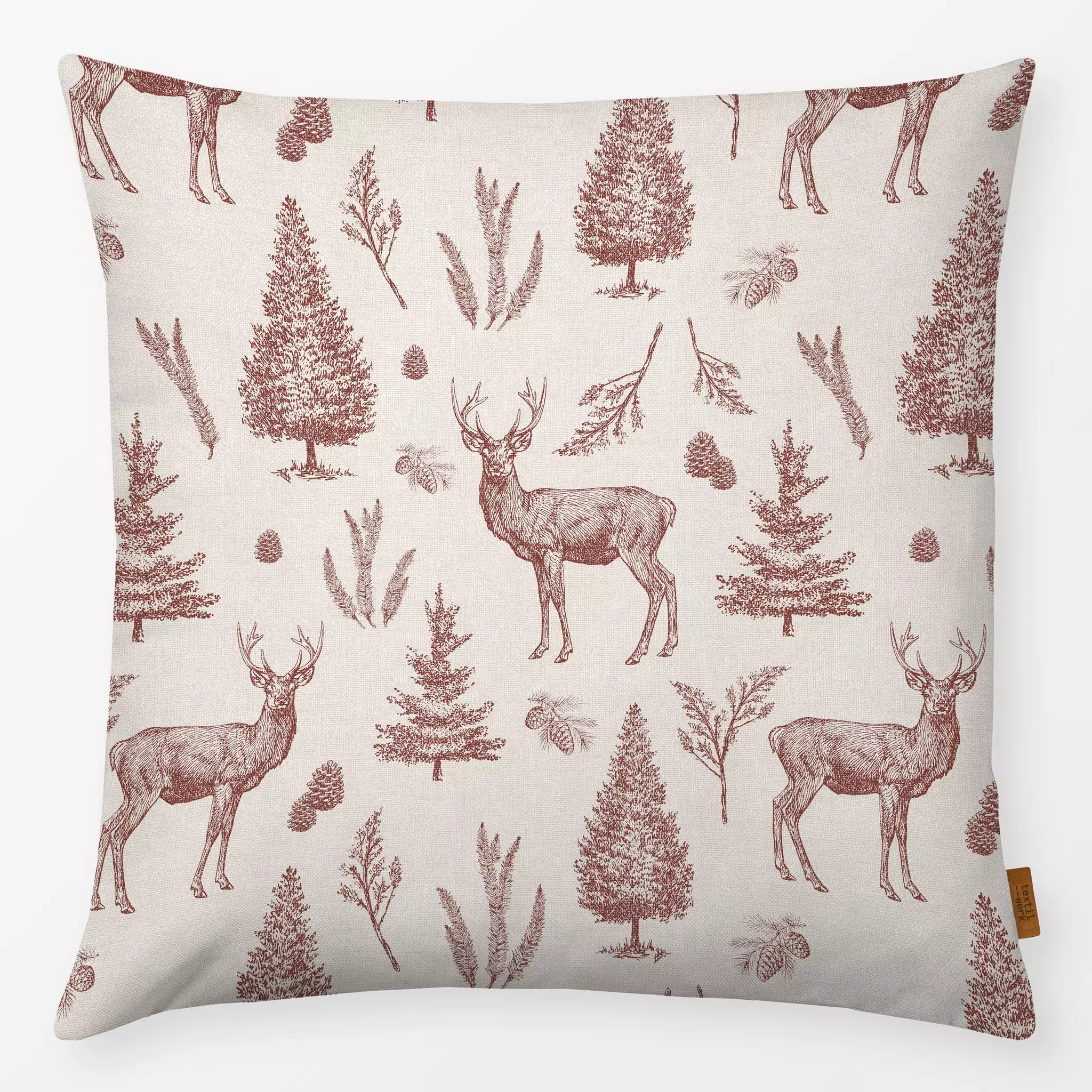 Kissen Kissen Winter deer and woodlands II