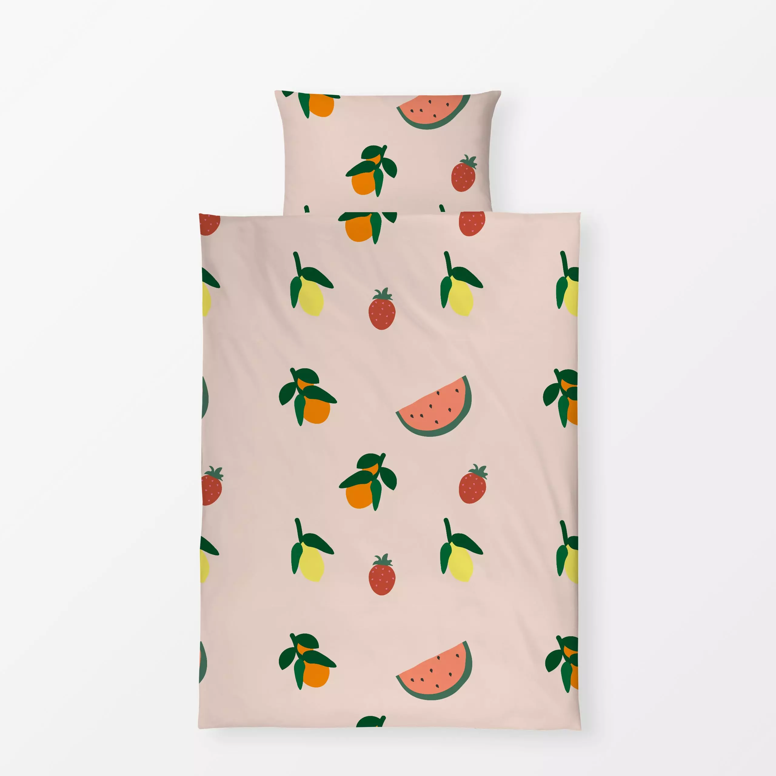 Bettwäsche Sommerfrüchte - Kinderzimmer & Motive für Kinder, Sommer - von „Alisa Knöß"; Obst, outdoor, Italien, Wassermelone...