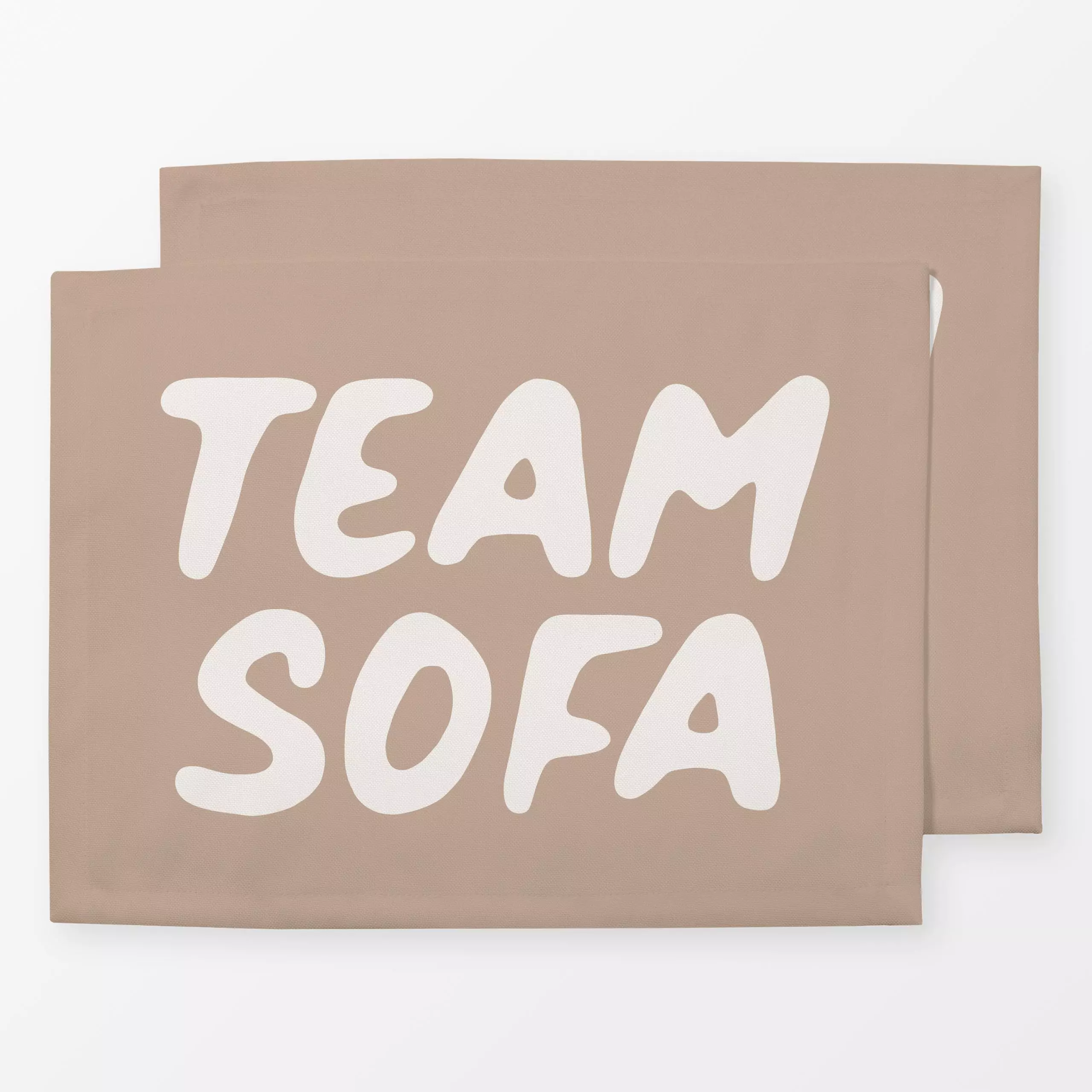 Tischset Team Sofa beige - Herbst, Sprüche & Schriftzüge, Anlässe - von „Studio Kesse"