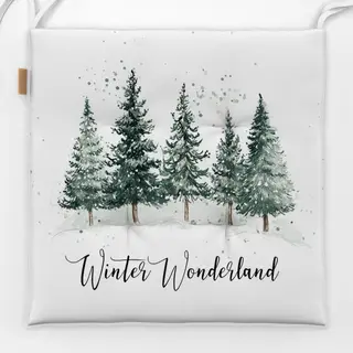 Sitzkissen Winter Wonderland Wald