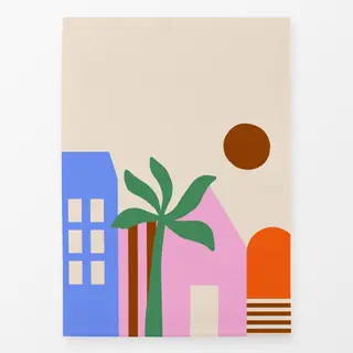 Geschirrtücher Tropical City Häuser