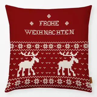 Kissen Frohe Weihnachten rot sand