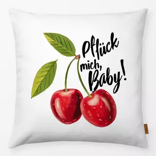Kissen Pflück mich Baby - weiß