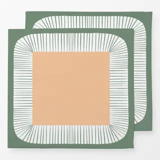 Servietten Bogenrahmen Mint Pfirsich