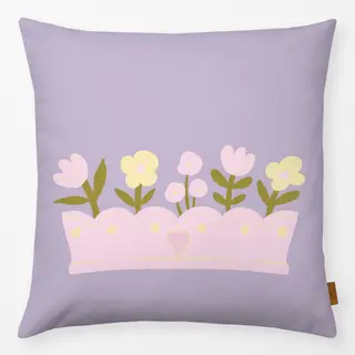 Kissen Blumen im Kasten Pink Lila