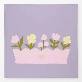 Tischdecke Blumen im Kasten Pink Lila