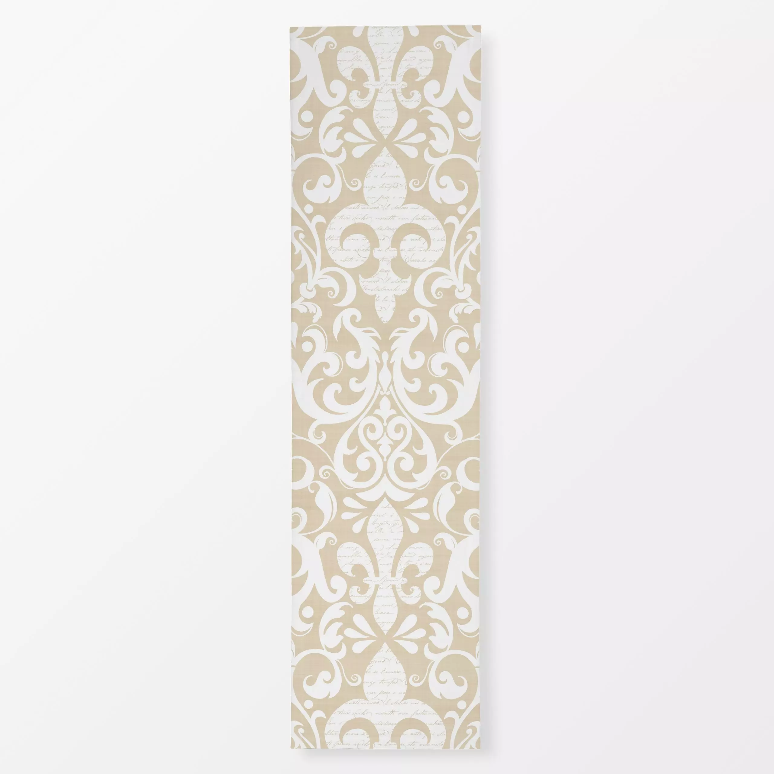 Tischläufer Fleur De Lis Damask Script VI, gemustert, von Andrea Haase